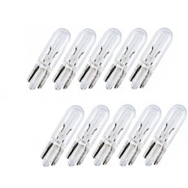 INION 10x W1.2W T5 1.2W Car Lighting Bulb Glass Base Bulb Festoon Car Bulbs