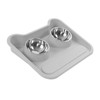 Cat Water Food Bowl 15 Degree Tilt Prevent Spill Stainless