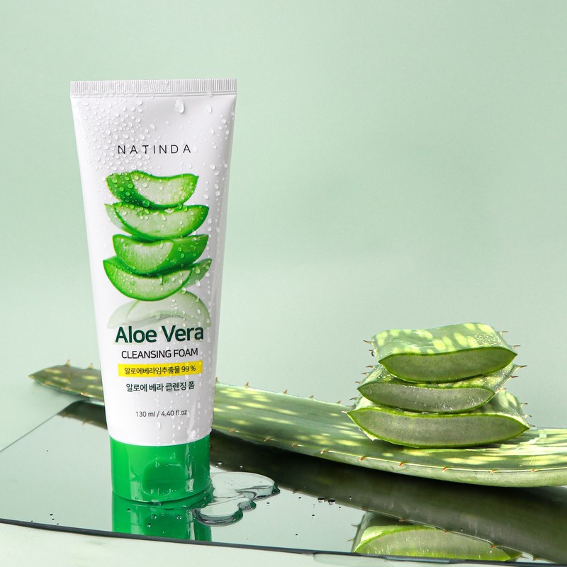 Natinda Aloe Vera Cleansing Foam 130ml Hypoallergenic deep cleansing moisturizing