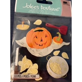 Jolee's Boutique Jolees pumpkin carving-RARE, HTF- 11 pieces- adorable red spatula, pumpkin,seeds