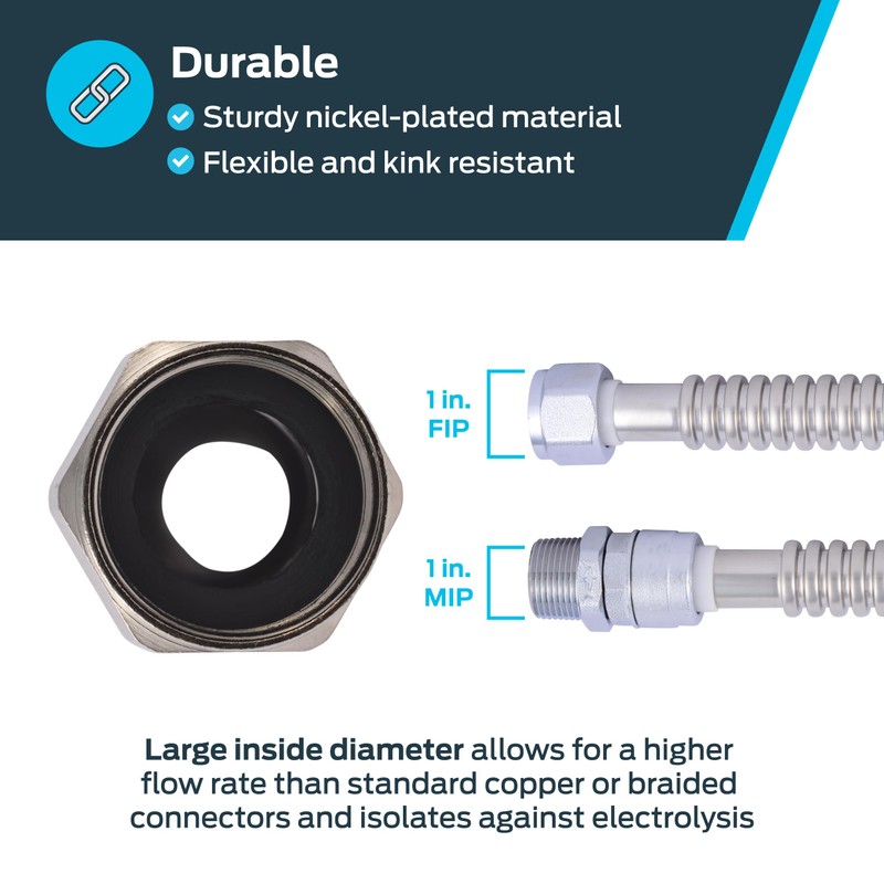 HoldRite QuickFlex 3/4 Inch FIP x 3/4 Inch MIP x