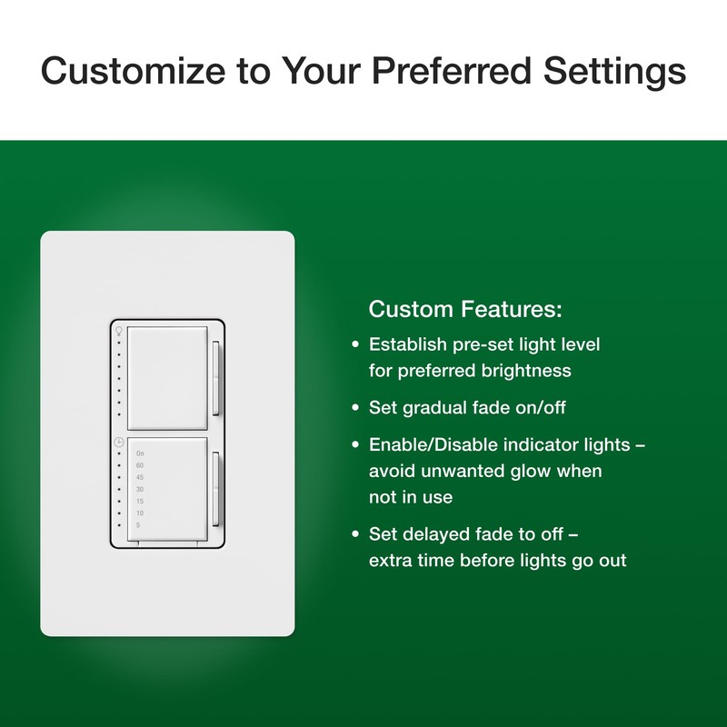 Lutron Maestro LED+ Dual Dimmer and Timer Switch for Lights