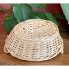 Vintage 1980's Wicker Laundry Basket w Handles Small Miniature 6"L