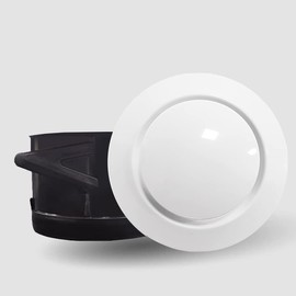 Fengze Plastic 6" Round Air Vent ABS 150mm Louver Grille Cover White Soffit Vent with Built-in Fly Screen Mesh for Bathroom Office Kitchen Ventilation