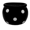 ACK Black Polka Dots Scouring Brillo Pad Holder, Ceramic Hand