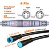baluoqi Waterproof Cable - 4Pin Connectors for Ebike Extension Cable,