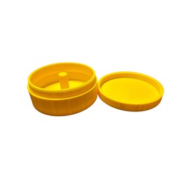 5 Inch Angle Grinder Disc Storage Container, Yellow Portable Wheel Organizer Case for Cutting, Grinding Discs with Threaded Lid,