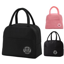 KHAOP Lunch Bag Insulated Lunch Bags for Women Men, Reusable Insulated Tote Bags Lunch Box Leak-Proof Lunch Organizer for Work, School, Picnic Travel (Black)