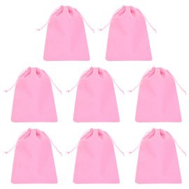 PATIKIL Velvet Gift Bags, 8 Pack 6 x 8 Inch Velvet Drawstring Bag Jewelry Pouch Gift Packaging Bag for Wedding Favor Party Birthday Festivals Pink