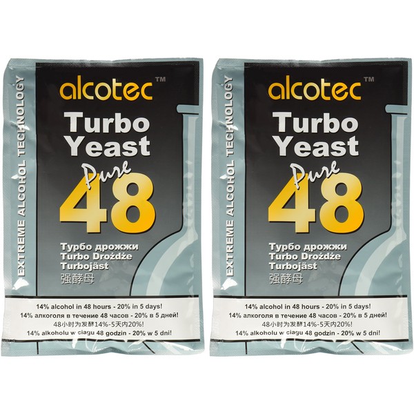 RIIMUHIR Alcotec 48-hour Turbo Yeast, 135 grams (Pack of 2)
