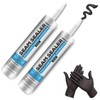 [2-Pack] Black Polyurethane Seam Sealer Automotive Compound Kit - Durable