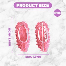 Mop Slippers, Mop Slippers Shoes For Floor Cleaning, Shoe Cover, Sock Slipper,4 Pairs/8 Pcs Chenille Removable And Washable Indoor Shoes Covers (Pink, Purple, Orange And Green)