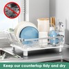 MOUKABAL Dish Drying Rack - Stainless Steel Dish Rack, Dish