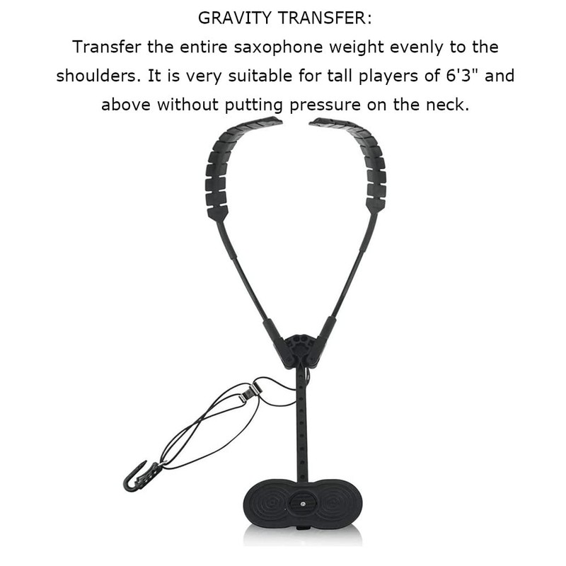 N / B Generic Saxophone Shoulder Harness, Comfortable Saxophone Neck