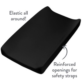 HonestBaby Boys Organic Cotton Changing Pad Cover, Blue Painted Buffalo Check, One Size