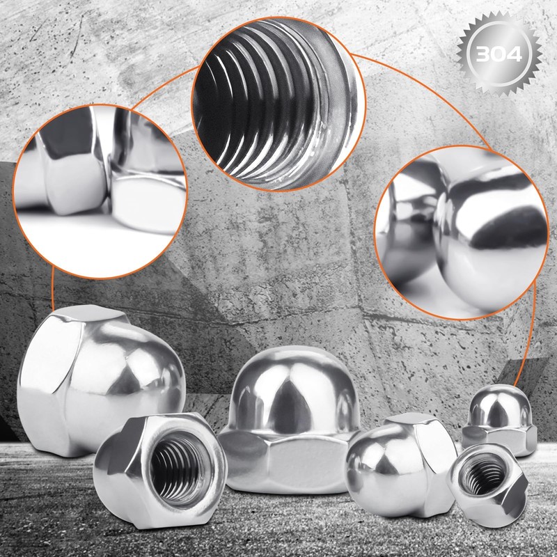 SWTYExt Pack of 115 Acorn Nuts High Shape Set M4