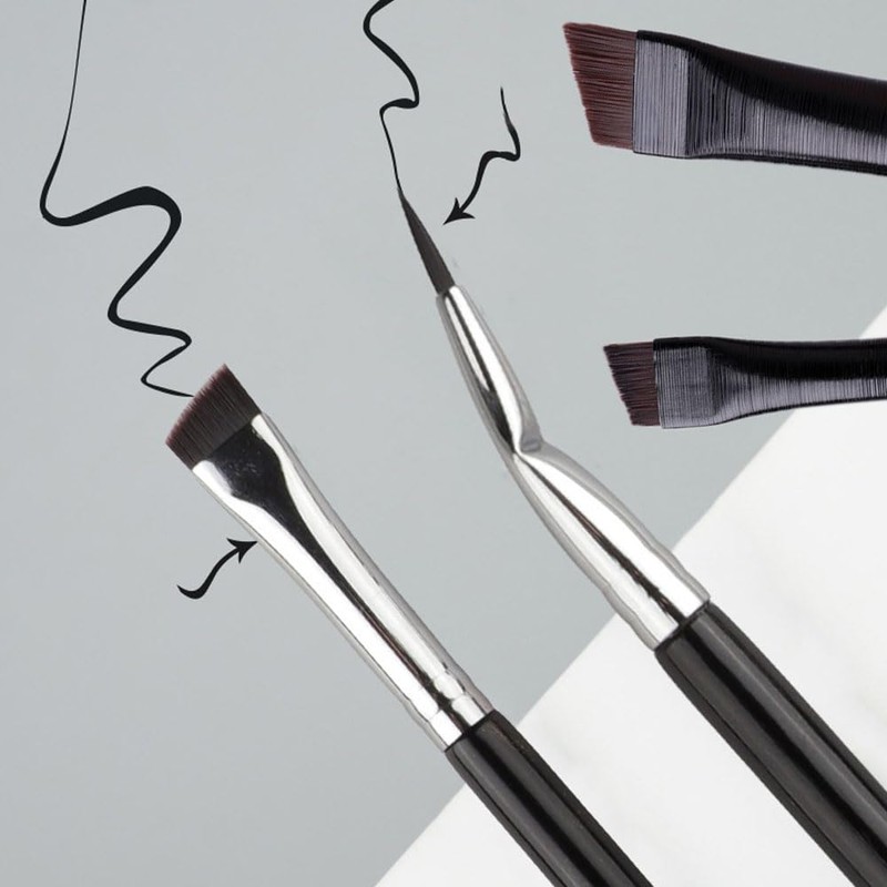 Esforzarse 7 Pieces Eyeliner Brush Set, Precise Gel Eyeliner Brush,