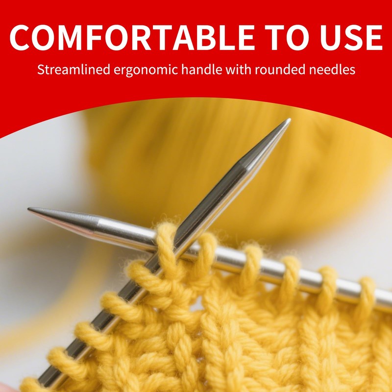 Circular Knitting Needles Set|11 Piece Set of Long Knitting Needles|32