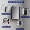 ISKM 30"x 30" Black Framed Bathroom Mirror for Wall, Bathroom