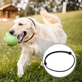 DUINIU 2 Pcs Adjustable Bracelets Surf Bracelet Leather Wrap Bracelet Plain Fabric Bracelet Bell Collar Pet Collar Unisex (Red and Black)