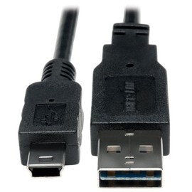 Tripp Lite Universal Reversible USB 2.0 Hi-Speed Cable (Reversible A to 5Pin Mini B M/M) 6-in.(UR030-06N)