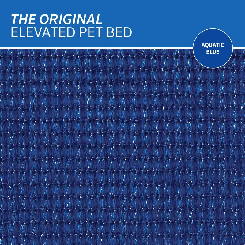 Coolaroo The Original Cooling Elevated Pet Bed, Medium, Aquatic Blue