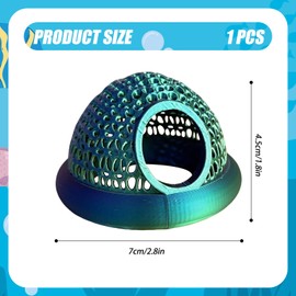 Embhlitfe Aquarium Cave Fish Tank Ornaments for Shrimp & Small Fish Suspended Shelter, Betta Hammock Encourages Natural Resting and Breeding (Blue-Green)