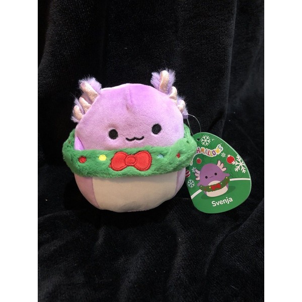 Squishmallows Svenja The Purple Axolotl 5” Plush - Christmas Wreath