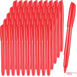 Cholemy 50 Pcs Highlighters Chisel Tip Highlighter Pens Bulk Pocket Style Highlighter Markers for Adults Kids Organizing Coloring Highlighting Underlining Home School Office (Red)