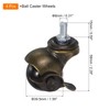 sourcing map 1.5 Inch Ball Caster Wheels with Brake, 4pcs