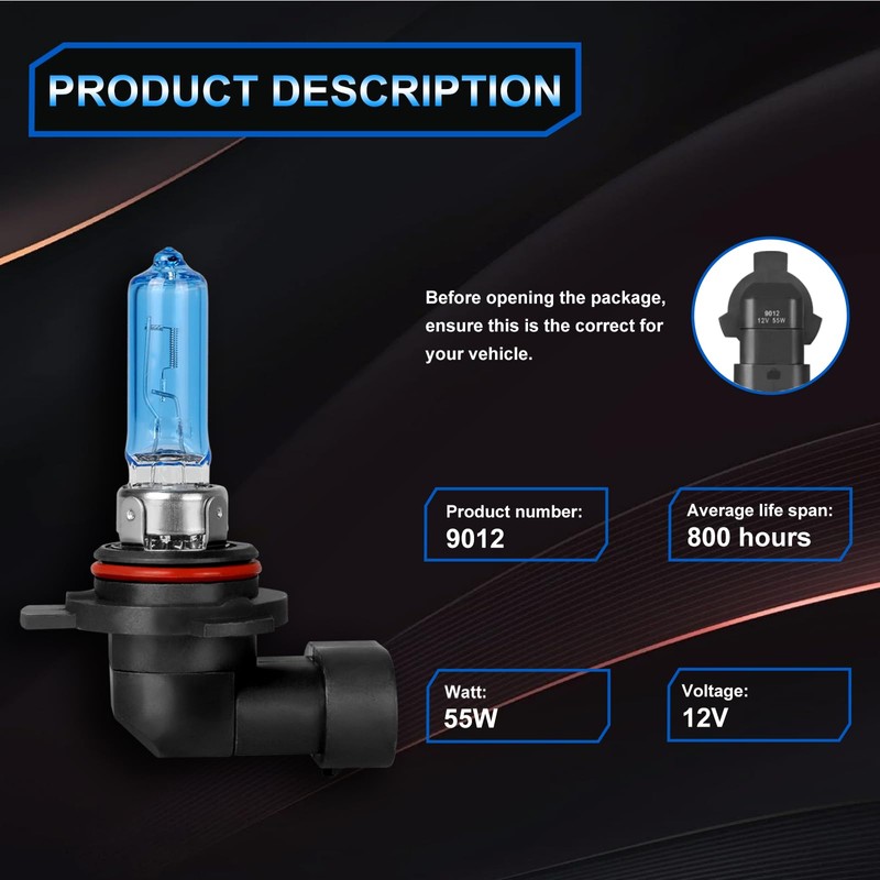 XRDHJI Fit for Toyota CHR 2018-2019 High Performance Halogen Headlight