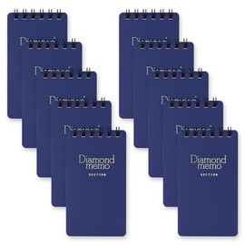 Midori 11731006 Diamond Memo, Small, Graph Ruled, Blue, Set of 10