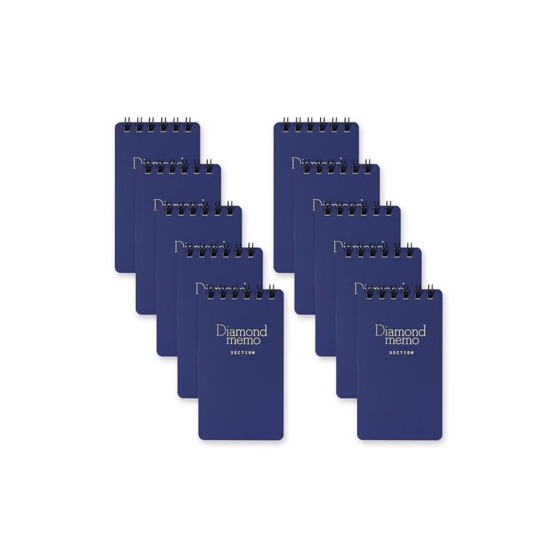 Midori 11731006 Diamond Memo, Small, Graph Ruled, Blue, Set of