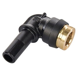Parker Hannifin 369PTCSP-4-4 Plug-in Elbow Push-to-Connect Composite Fitting, 1/4" Push-to-Connect Tube x 1/4" Plug-in Stem Tube