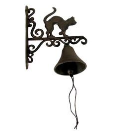TG,LLC Treasure Gurus Rustic Metal Wall Mount Cat Door Call Bell Farm Garden Yard Patio Decor Doorbell