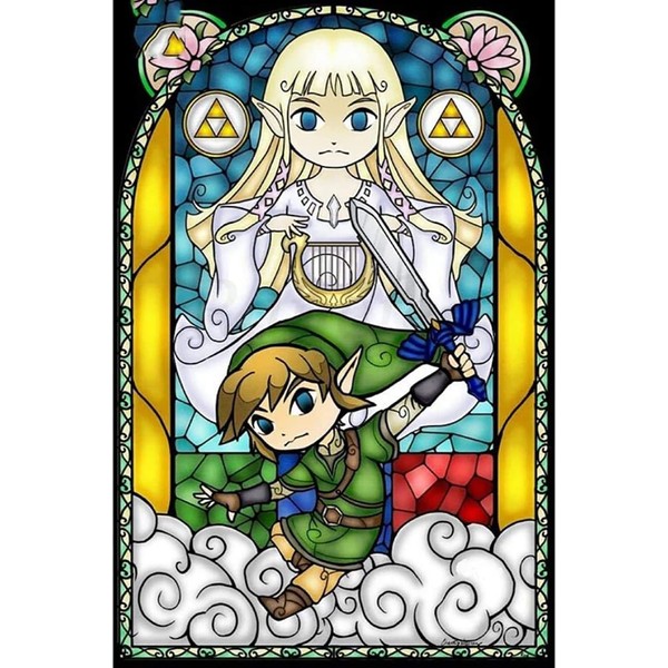 5D Diamond Painting Kits for Adults Legend of Zelda Diamond Art DIY Paint by Number with Gem Art Drill and Dotz 12" X 16"