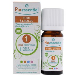 Puressentiel Puressentiel Organic Thyme Linalool Essential Oil - For Use In Essential Oil Diffusers - Relaxes And Reduces Physical And Mental Fatigue - Relieves Cold, Cough And Nasal Congestion - 0.17 Oz
