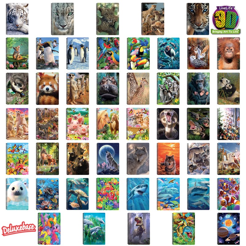 3D LiveLife A5 Notebook - Dolphin Family from Deluxebase. 80
