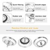 Coolty Pack of 2 Strainer Baskets Sink Diameter 84 mm
