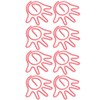 100Pcs Paper Clip Metal Hand Shaped Design Rustproof Paperclip Decoration