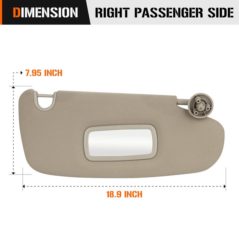 AEagle Simple Sun Visor for 2002-2009 Dodge Ram 1500, 2500,