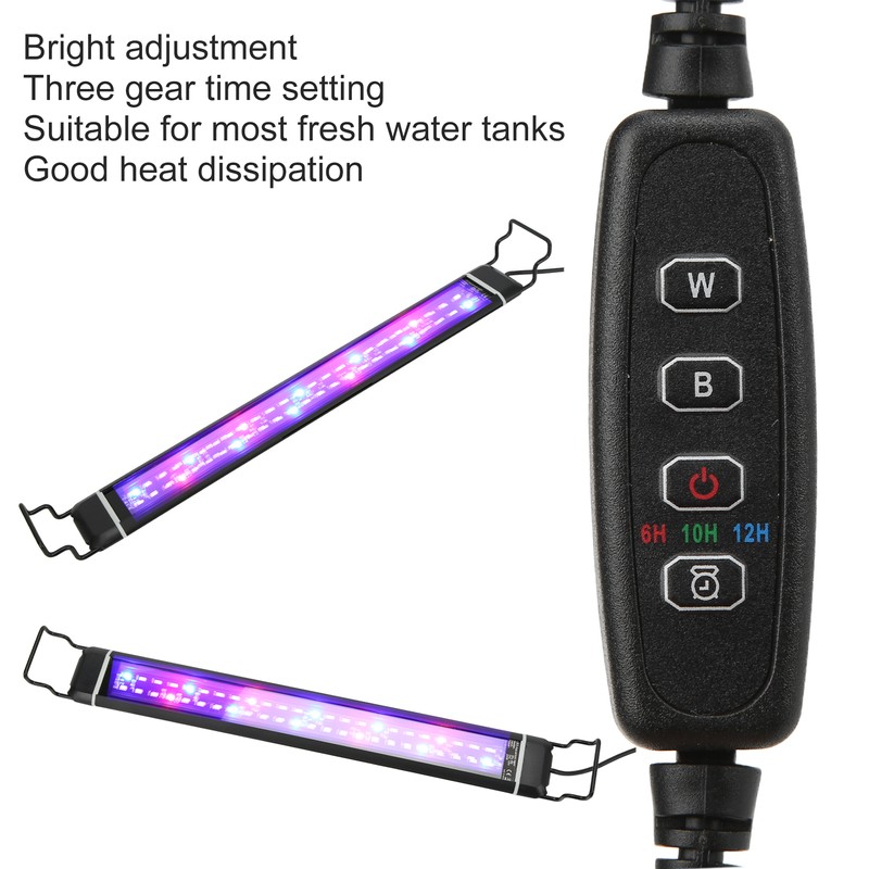 Aquarium LED Lamp Waterproof Adjustable Length Fish Tank Light with