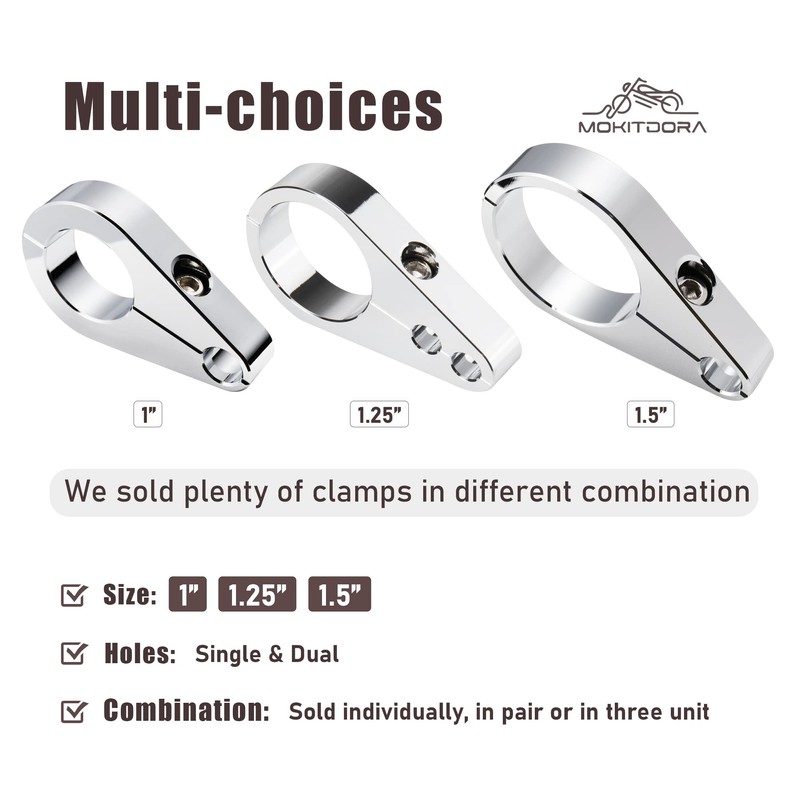 MoKitDora 1.5" Handlebar or Frame Mount Clutch Throttle Cable Clamp