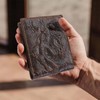 Itslife Mens Bifold Wallet with 3D Dragon Pattern,Leather Wallets for