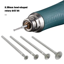 SG Store 12pcs 3/32" Bowl Shaped Mounted Diamond Burr Set Grinding Carving Field Stone Ceramic Rotary Tool (0.5mm-8mm)