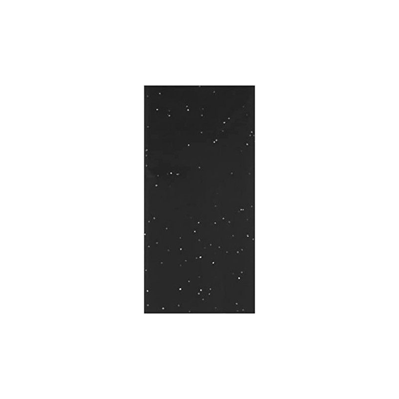 Eurowrap 6 Sheets Glitter Tissue Paper Gemstone Black Silver SPECKS