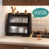 viewcare Bread Box for Kitchen Counter, Black Bread Box With