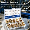 45Pcs Brake Line Fittings Kit, 3/16" Inverted Flare Nuts and