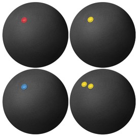 Squash Balls Set 4 Pack High Bounce Elastic Sports Balls for Racket Games Training Birthday Party