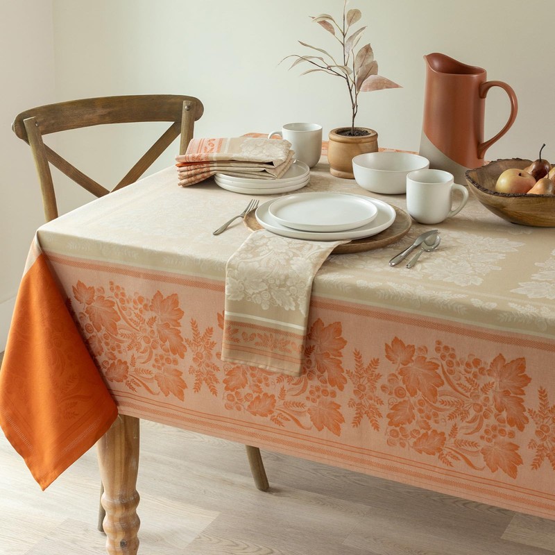 Benson Mills Harvest Gathering Heavyweight Engineered Jacquard Fabric Table Cloth,